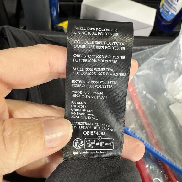 Free People dress large L black satin halter maxi formal dance party minimalist - Picture 10 of 11